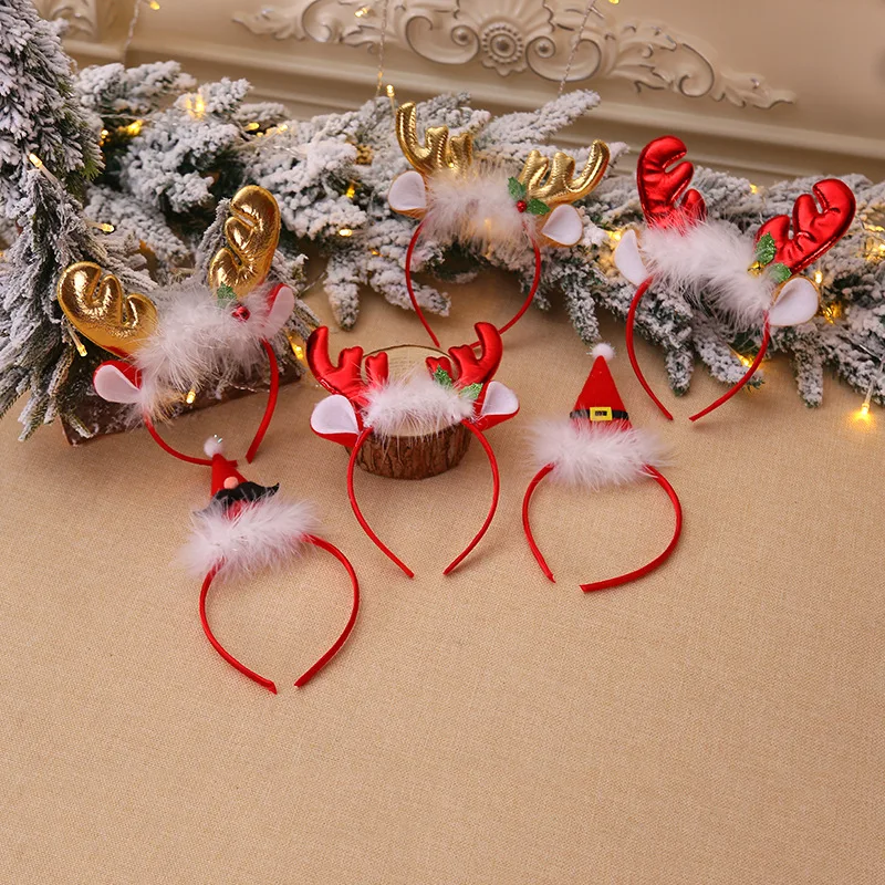 Fashion Christmas Red Bows Hea – Reindeer Antlers Headband recenzja i cena