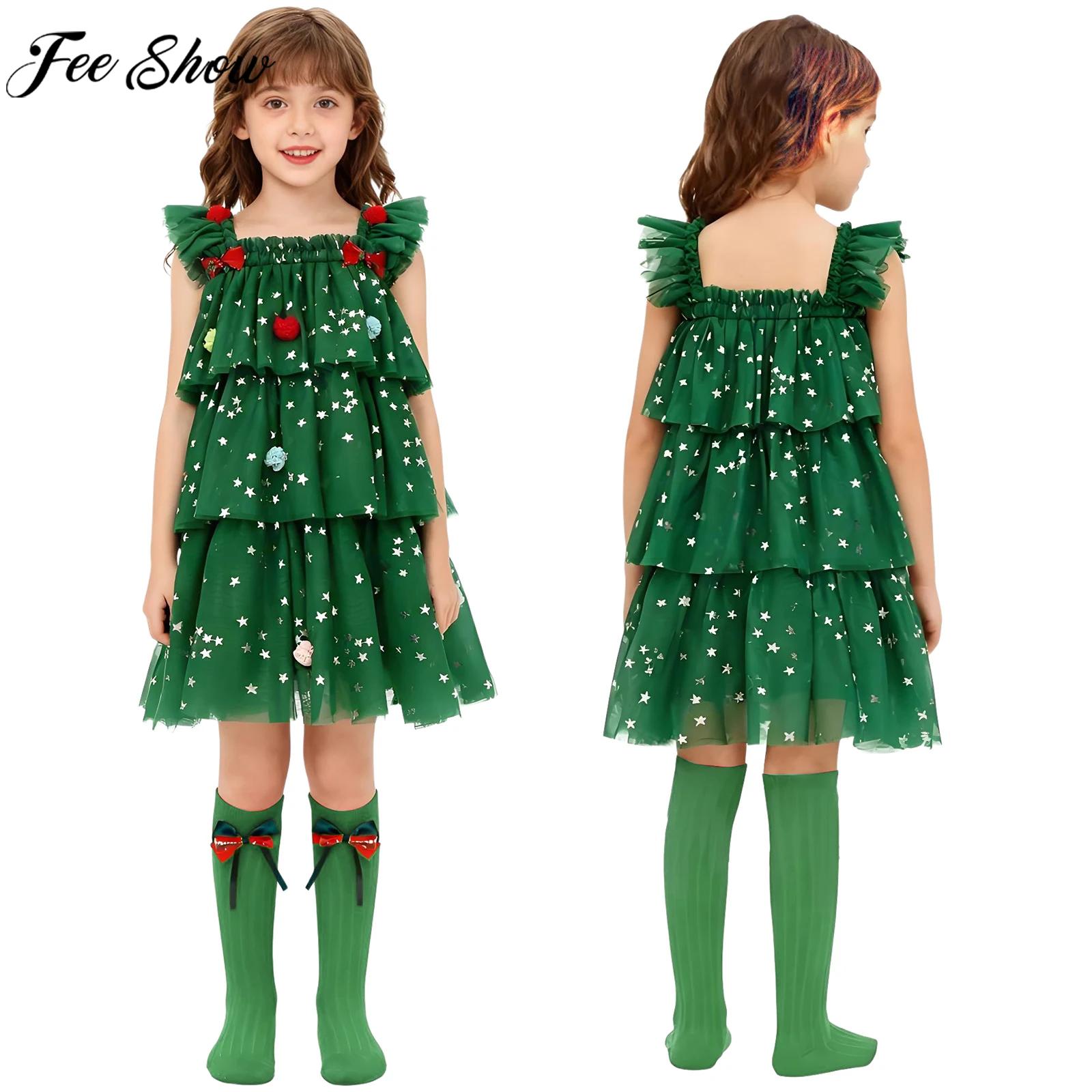 Toddler Girls Christmas Tree E – Elf Costume Christmas recenzja i cena
