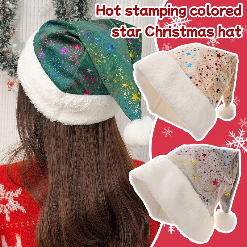 1-10Pcs Christmas Hat Warm Red – Santa Hat Plush recenzja i cena