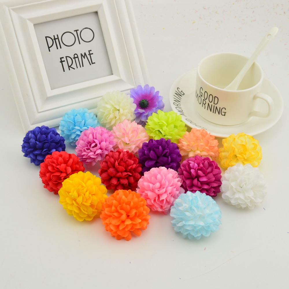 200PCS 5CM Silk Chrysanthemum  – Christmas Wreath Fake recenzja i cena