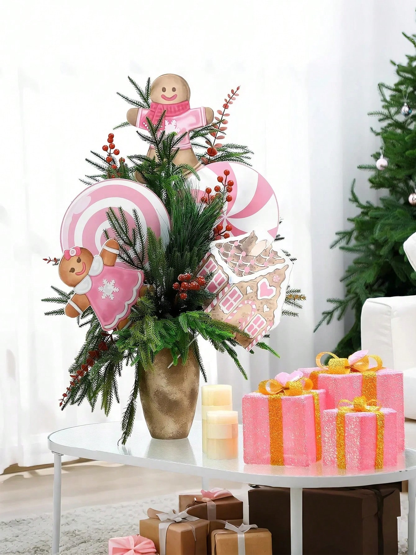 2/6Pcs Large Pink Candy Ginger – Star Tree Topper recenzja i cena