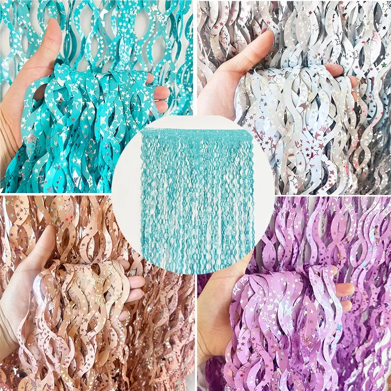 1X2M Star Colorful Rain Tinsel – Tinsel Garland Decoration recenzja i cena