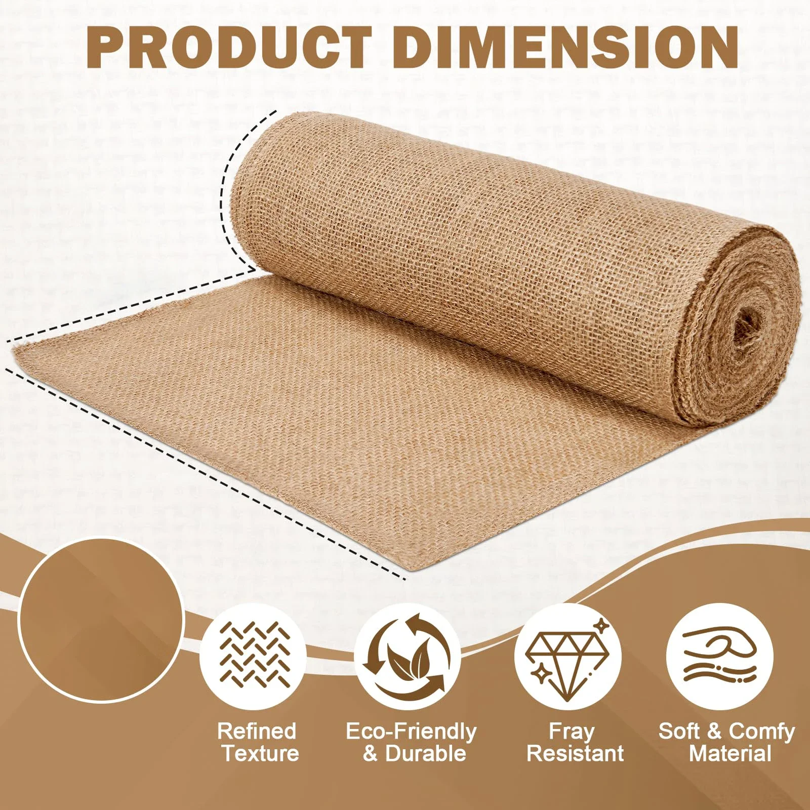 Natural Beige Burlap Roll 30cm – Christmas Table Runner recenzja i cena