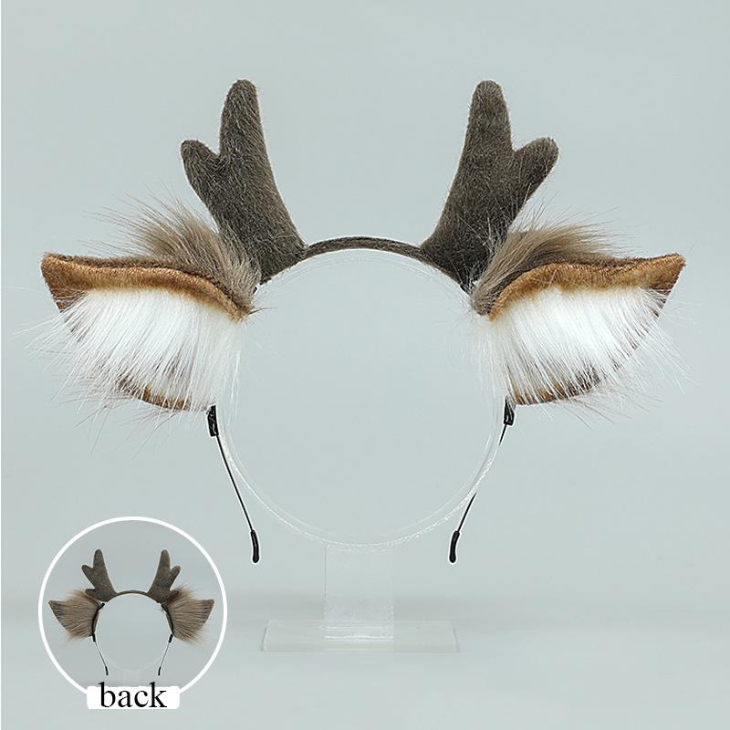 Handmade Animal Fur Antler Hea – Reindeer Antlers Headband recenzja i cena