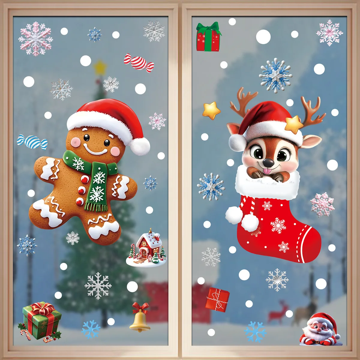 2025 Christmas Static Window C – Snowflake Window Decal recenzja i cena