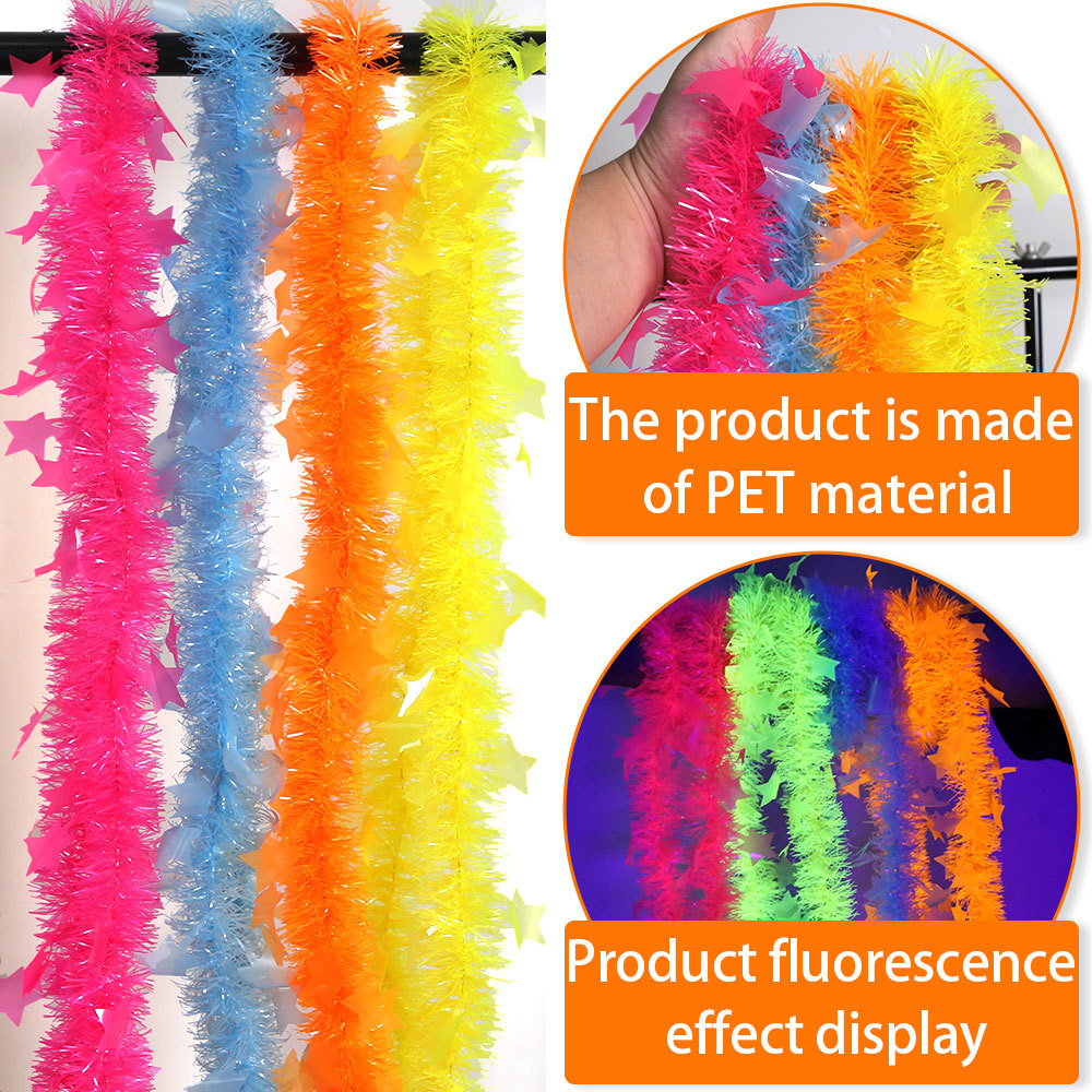 Birthday Theme Fluorescent Mac – Tinsel Garland Decoration recenzja i cena