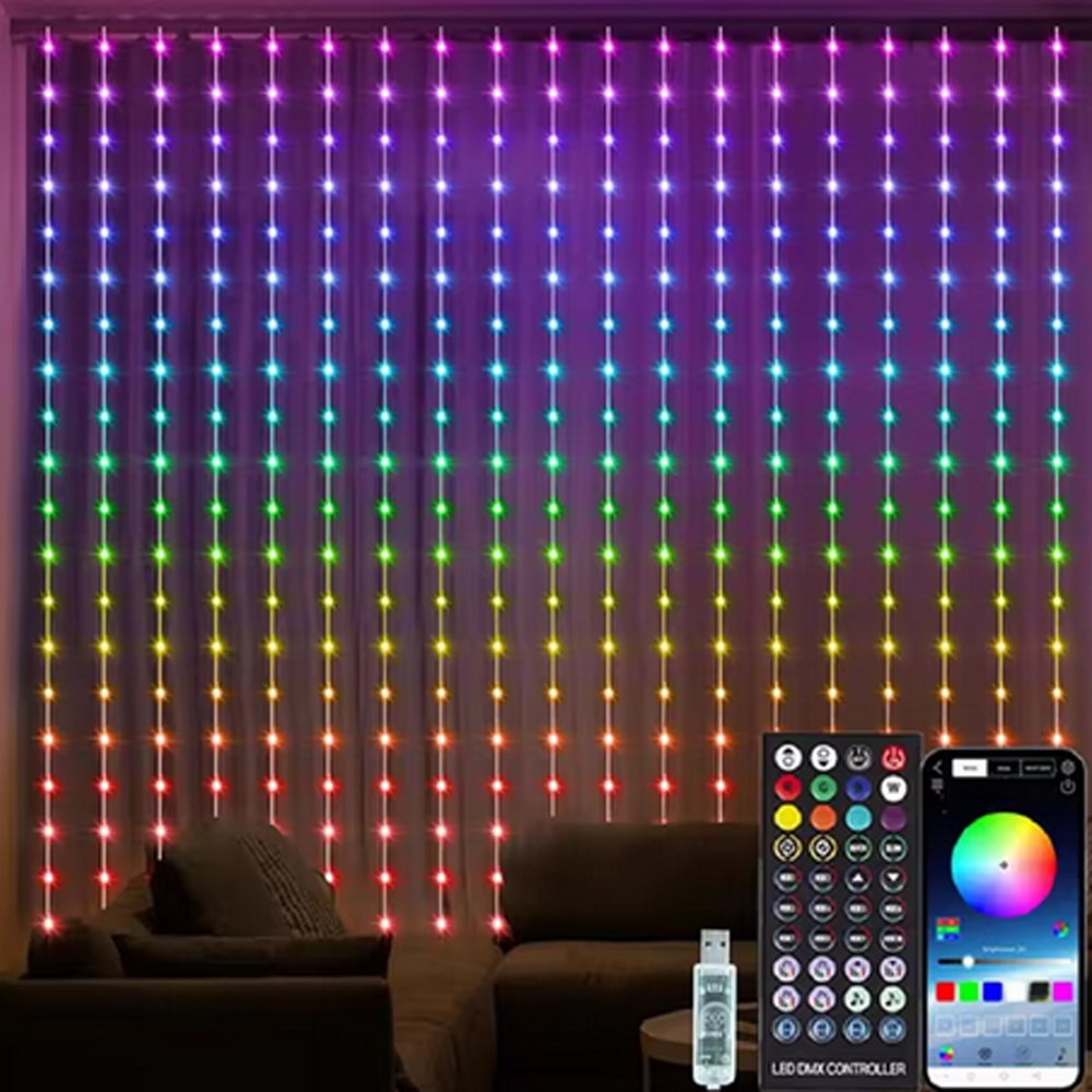 3M RGB Smart LED Curtain Light – Christmas Lights Outdoor recenzja i cena