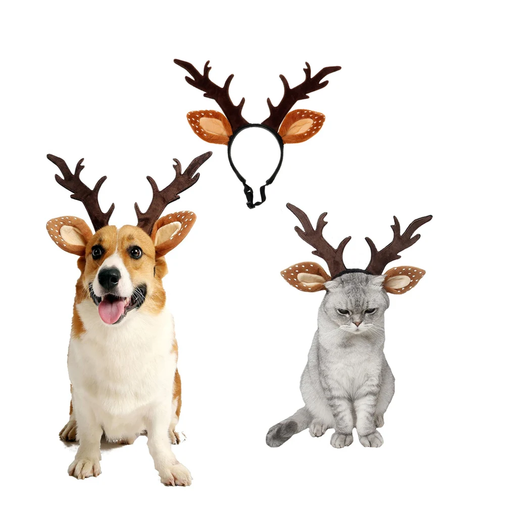 Dogs Headbands Deer Costume Ha – Reindeer Antlers Headband recenzja i cena