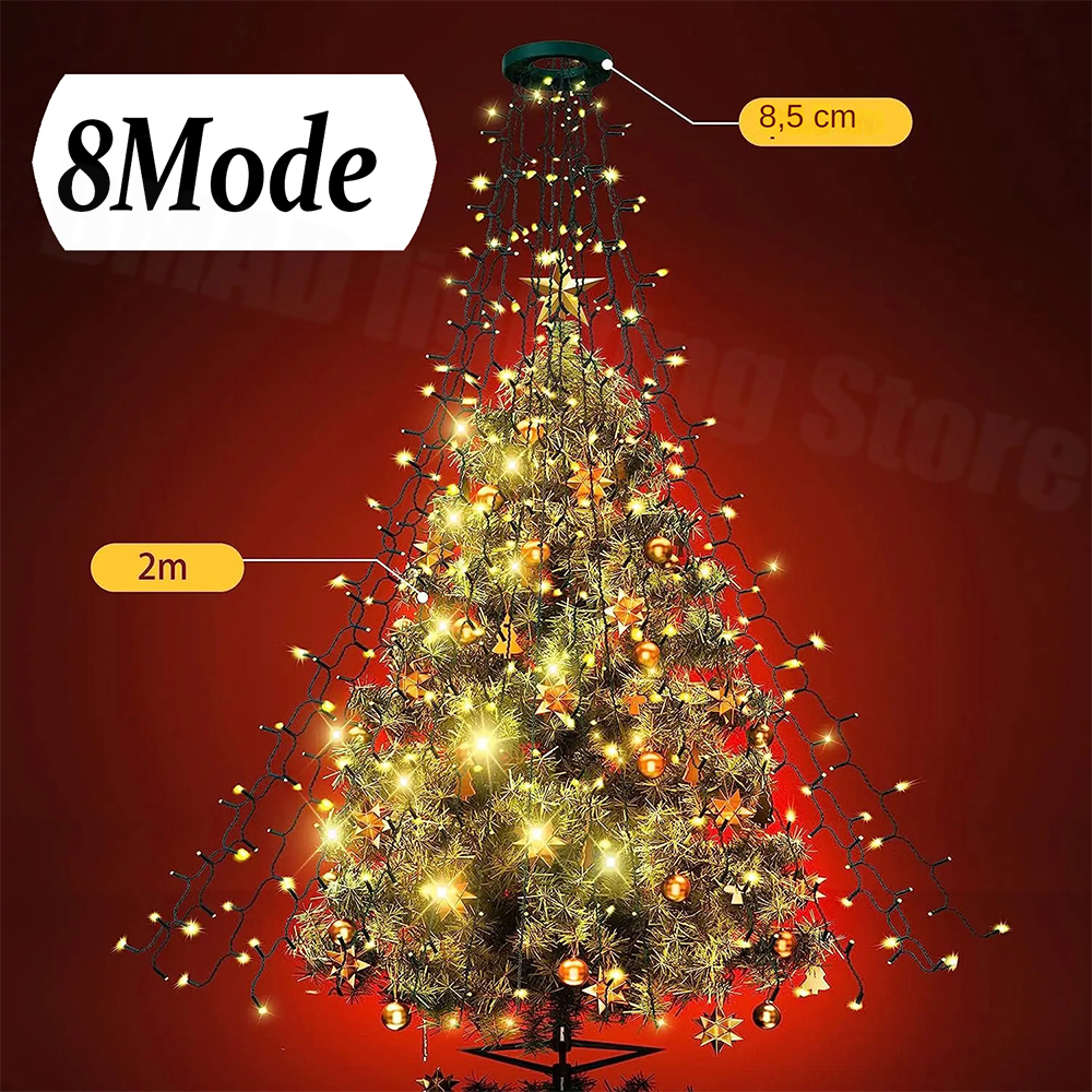 Christmas Tree Waterfall Light – Star Tree Topper recenzja i cena