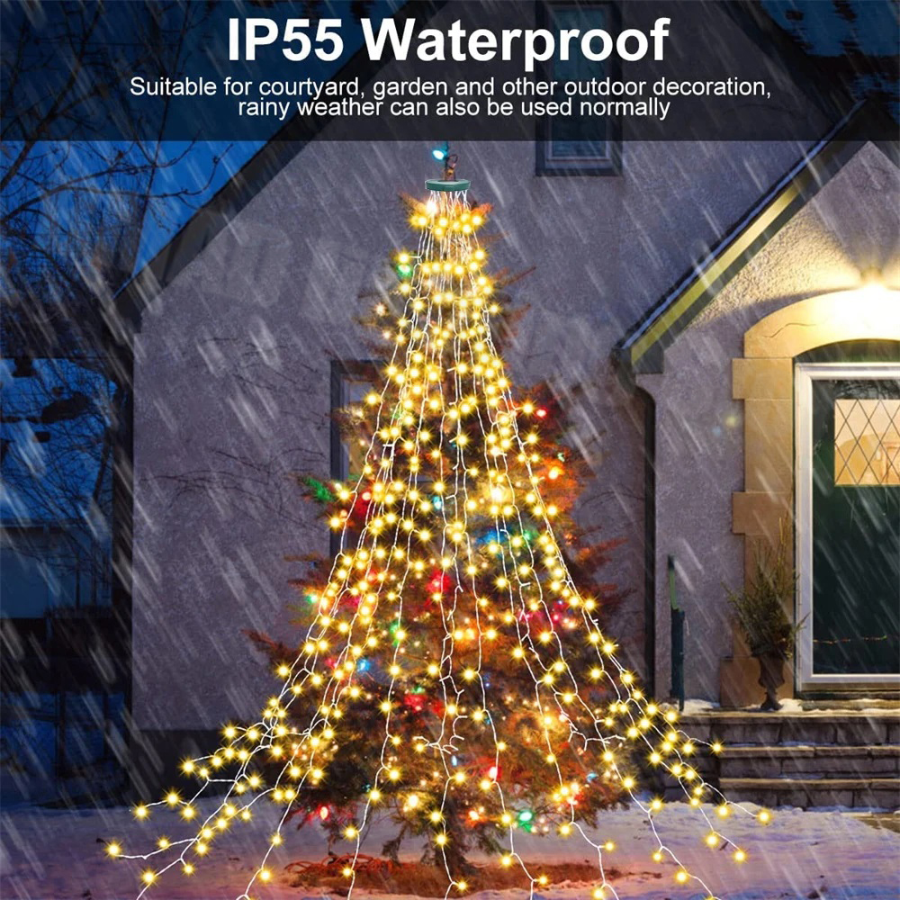 Christmas Tree Waterfall Light – Star Tree Topper recenzja i cena