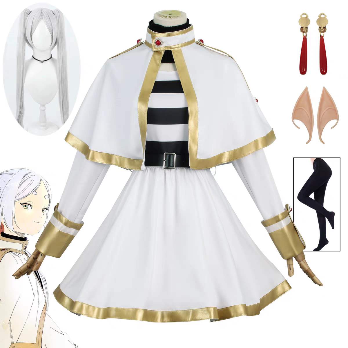 Sousou No Frieren Anime Cospla – Elf Costume Christmas recenzja i cena