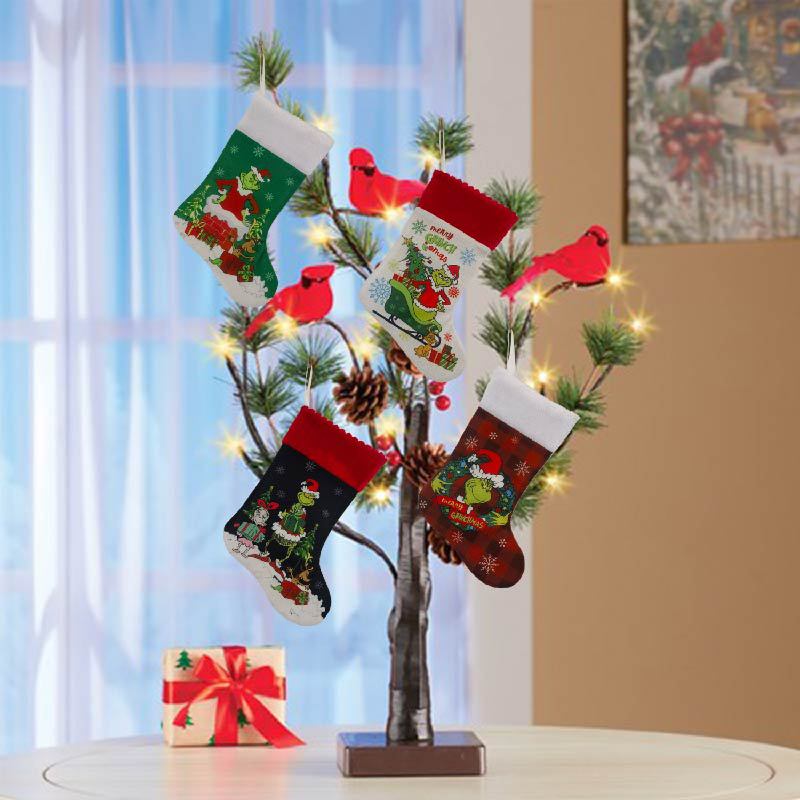 Christmas Stocking Grinch Sock – Christmas Stocking Hanging recenzja i cena