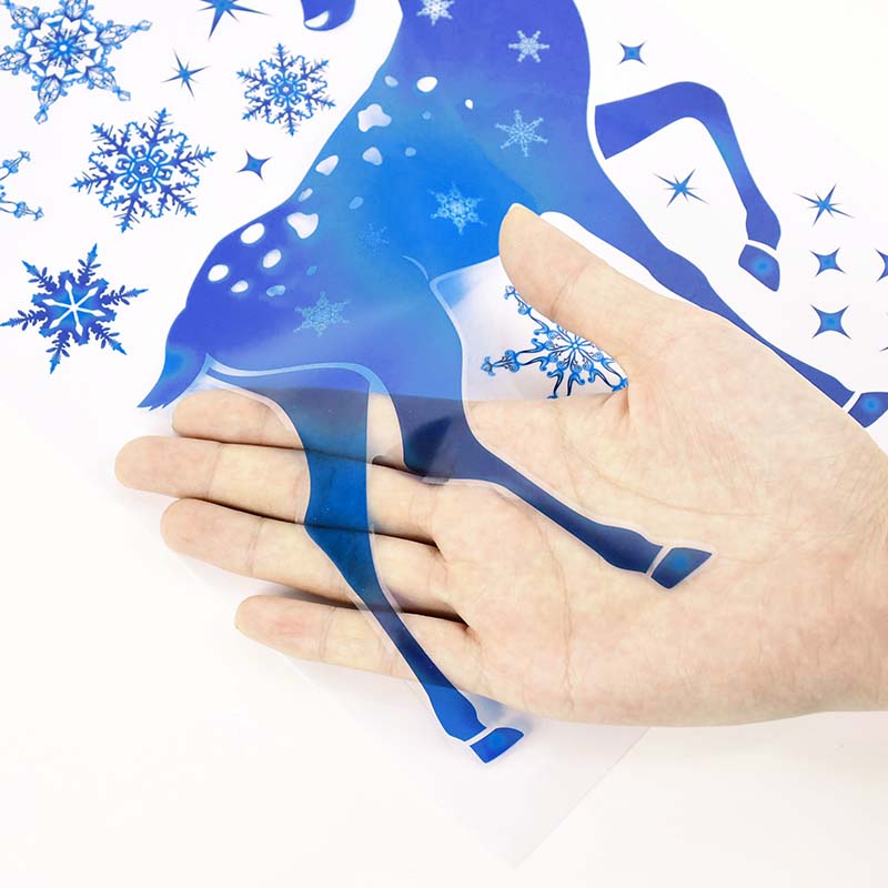 Christmas Window Stickers Elk  – Snowflake Window Decal recenzja i cena