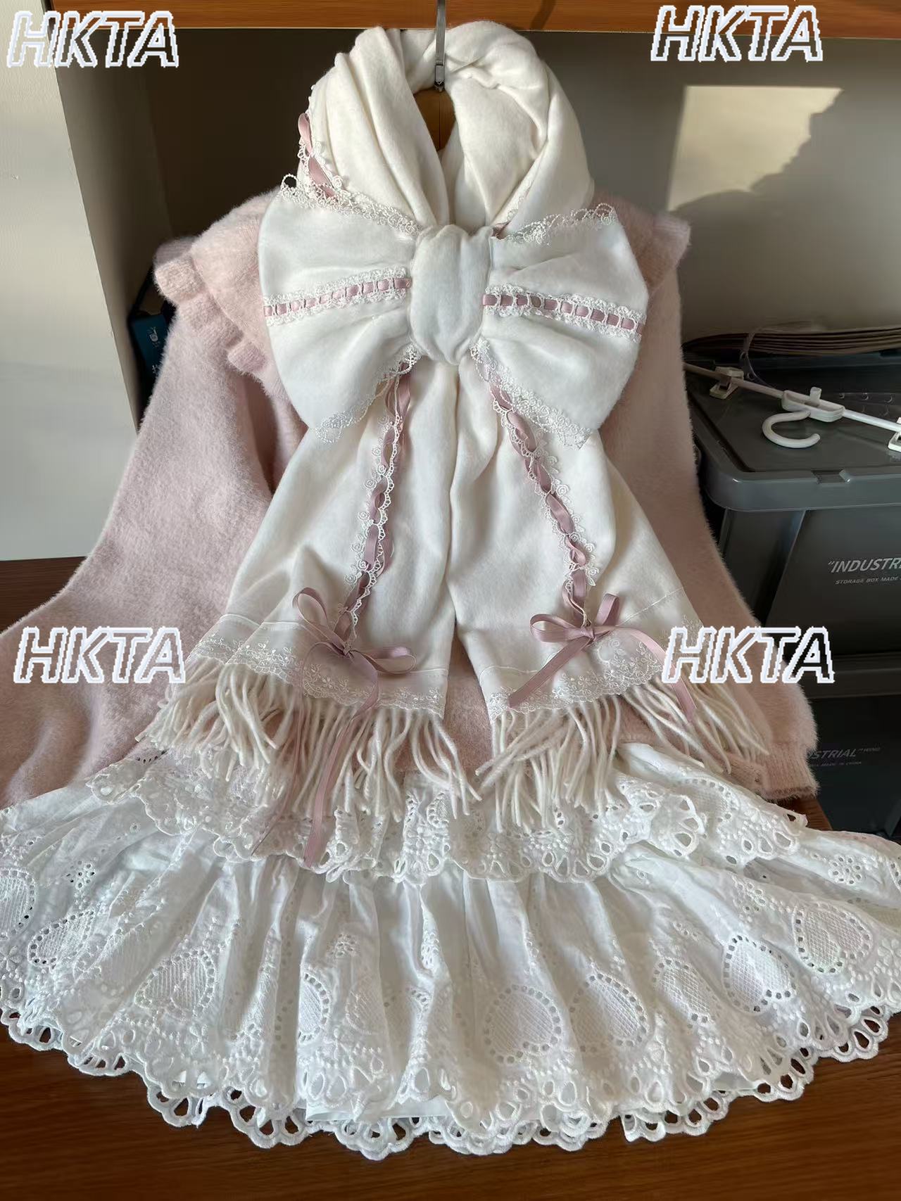Cute Retro Ribbon Scarves Wome – Ribbon Bow Gift recenzja i cena