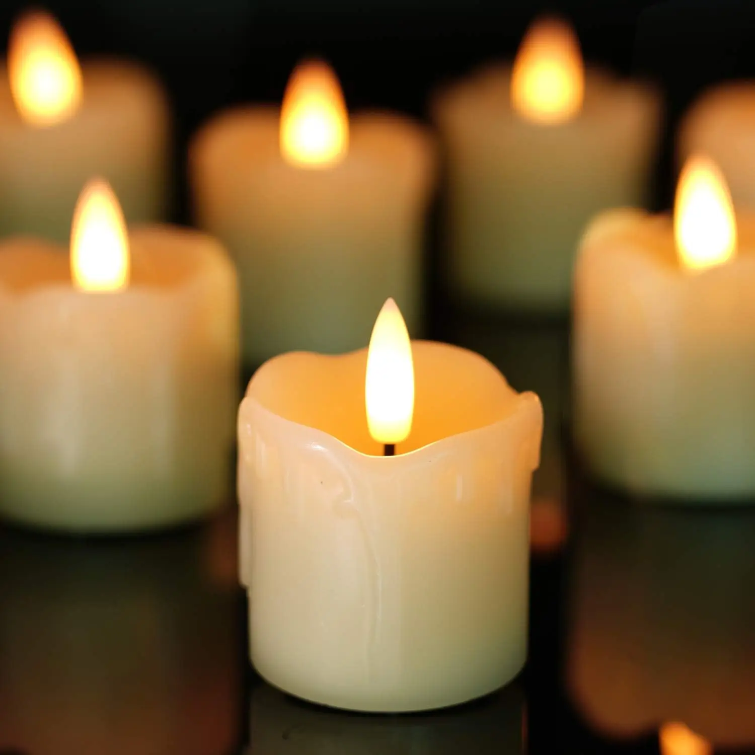 Flameless Votive Candles with  – Holiday Candle Set recenzja i cena