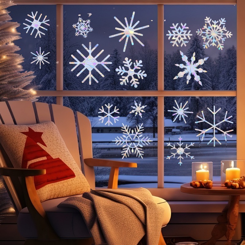 Xmas Snowflake Pattern Rainbow – Snowflake Window Decal recenzja i cena